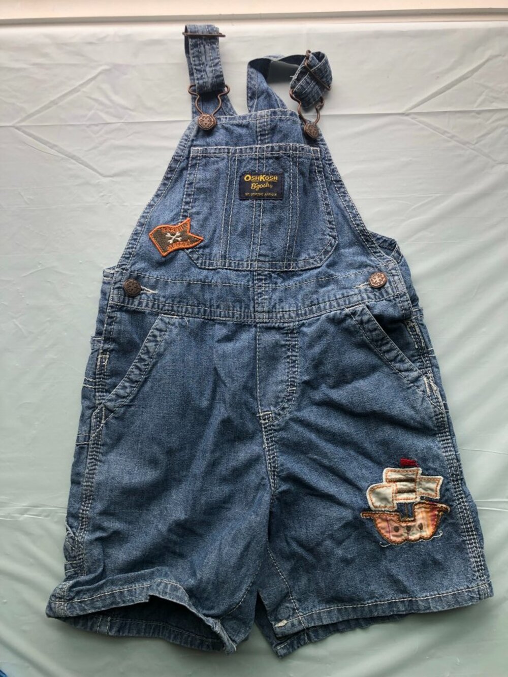 24-Months OshKosh B'Gosh Pirate Denim Jumper; UBG; Adorable for spring/summer!